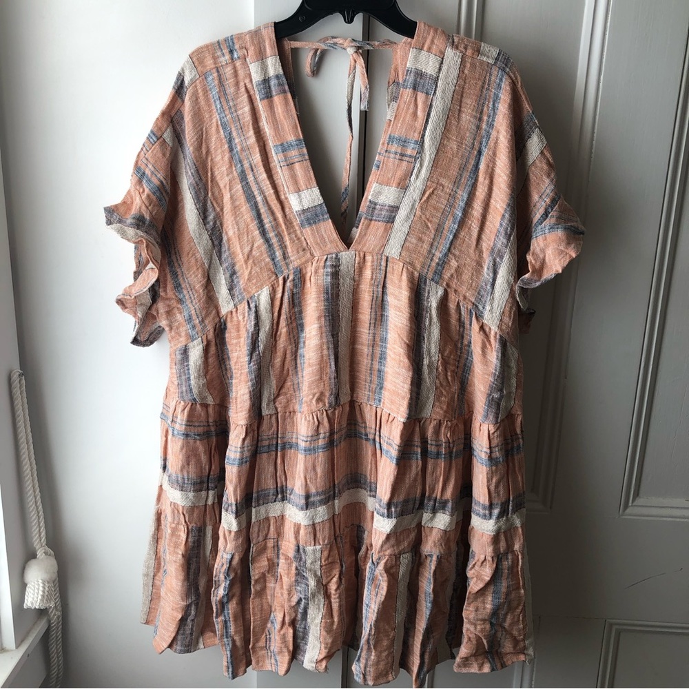 NWT Lulu’s Striped Tunic Dress with side pockets - Size Large